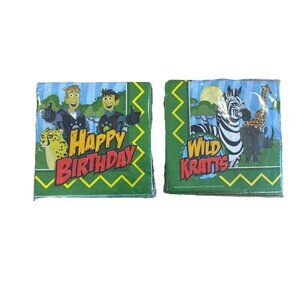 PBS KIDS Wild Kratts Napkins Birthday Party NWT 2 Packages Of 16 Count 6.5”